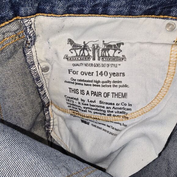 Levis 505 Jeans New Mens Regular Fit Straight Leg 42×30 (C47) - Picture 4 of 8